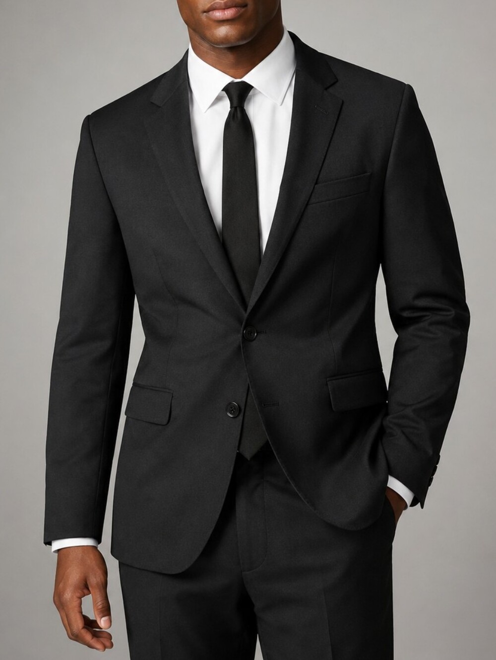 Express Photographer Black Fitted Blazer Men’s Est 40R Two Button